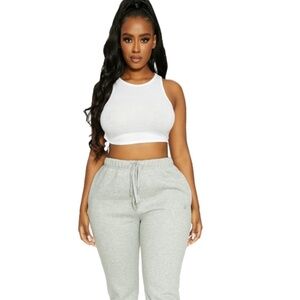 LH x Naked Wardrobe Ribbed Crop Tank Top